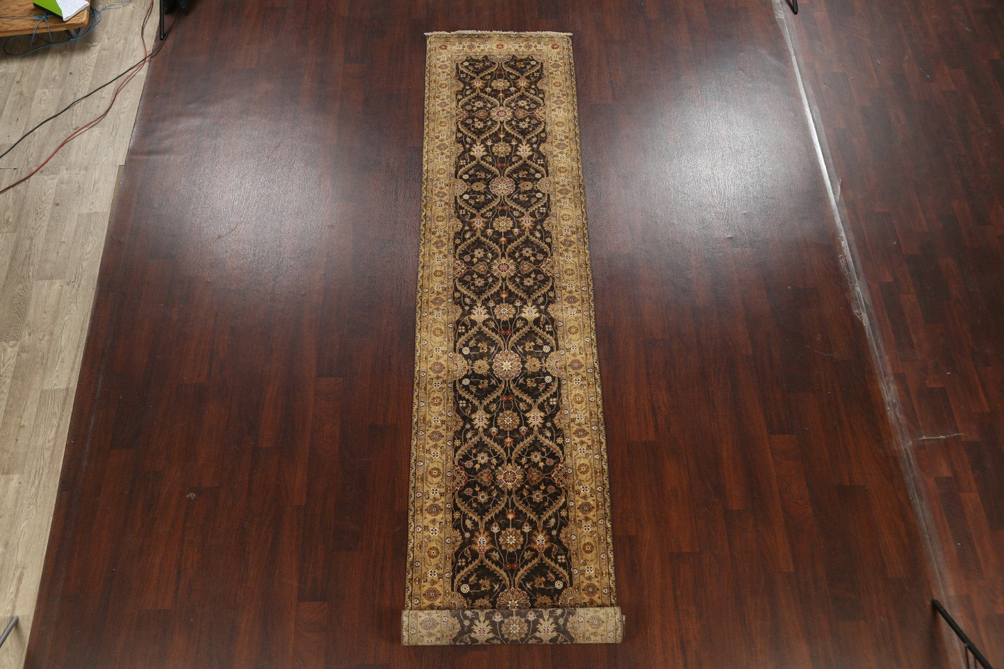 100% Vegetable Dye Fine Agra Oriental Runner Rug 3x14