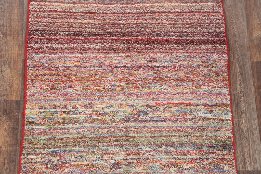 Color-full Modern 4x5 Gabbeh Shiraz Persian Area Rug