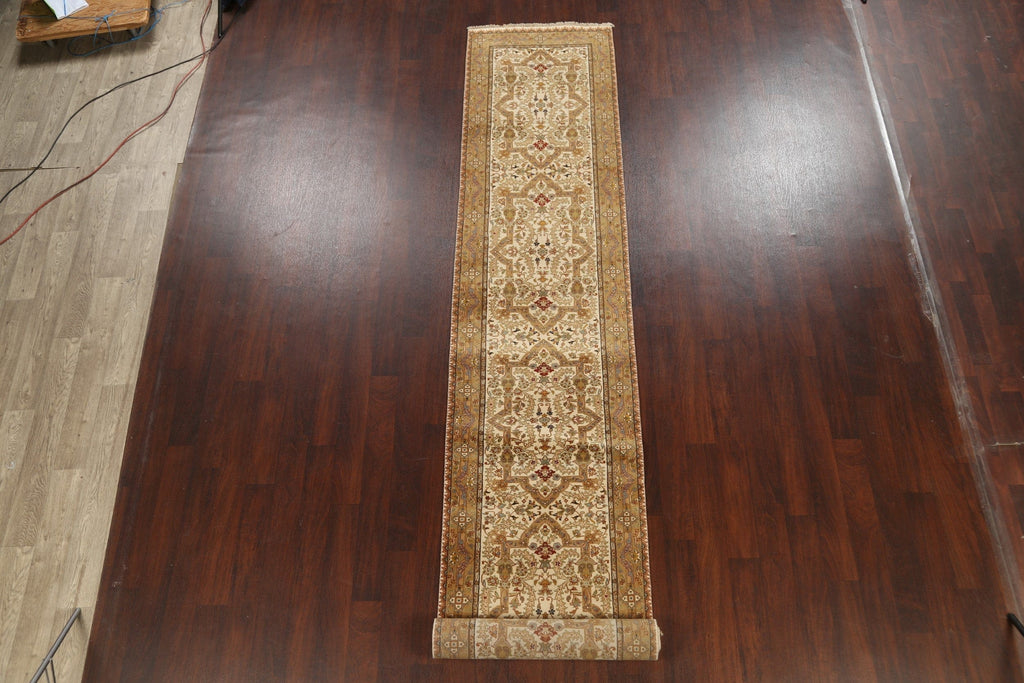 100% Vegetable Dye Fine Agra Oriental Runner Rug 3x16