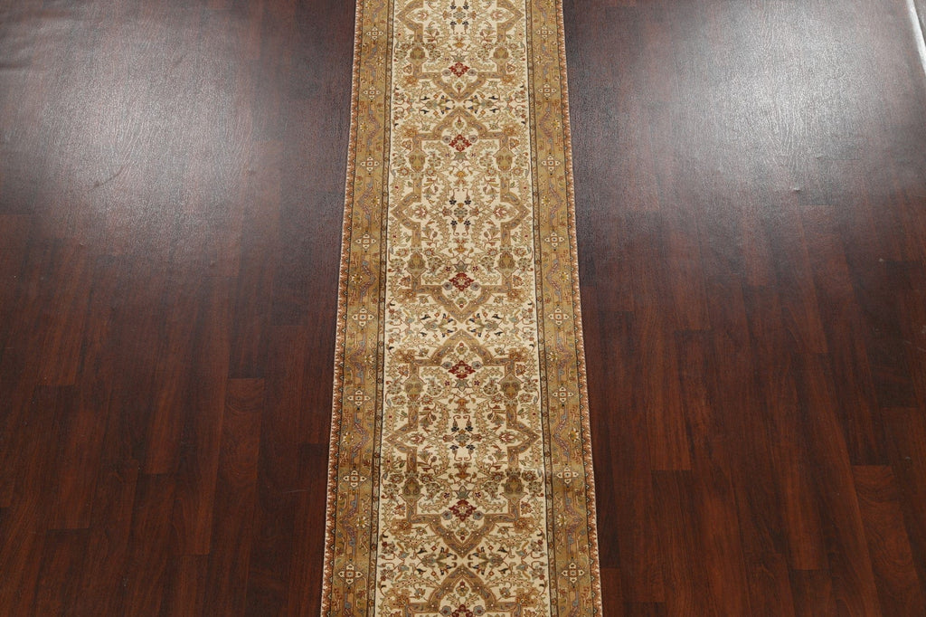 100% Vegetable Dye Fine Agra Oriental Runner Rug 3x16