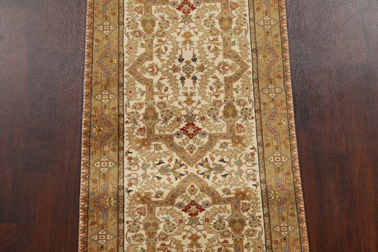 100% Vegetable Dye Fine Agra Oriental Runner Rug 3x16