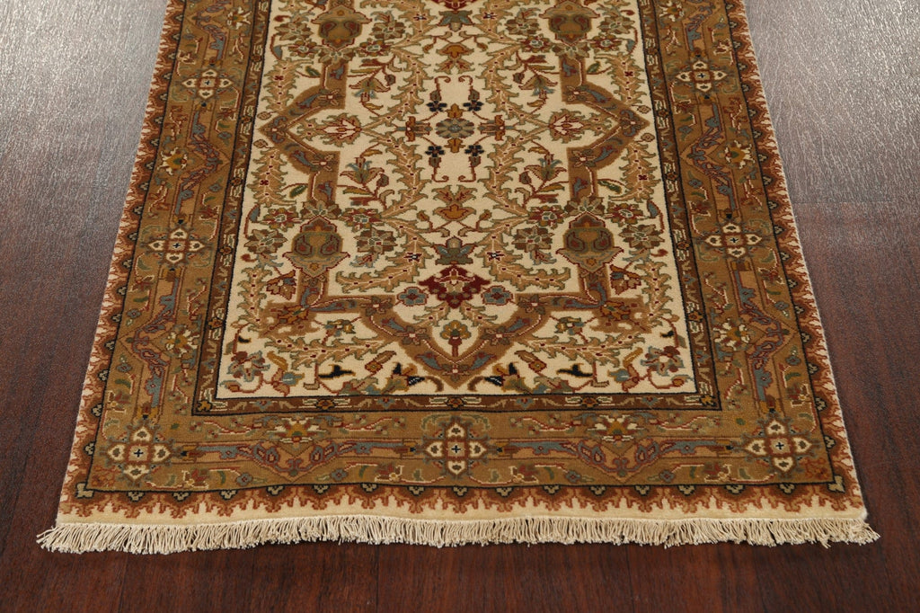 100% Vegetable Dye Fine Agra Oriental Runner Rug 3x16