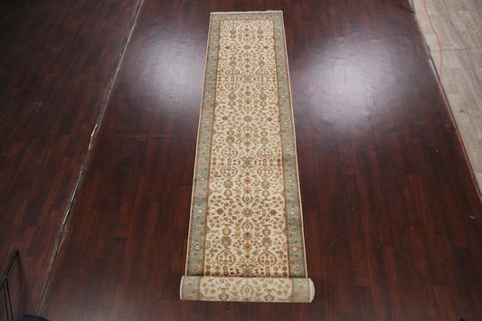 100% Vegetable Dye Fine Agra Oriental Runner Rug 3x18