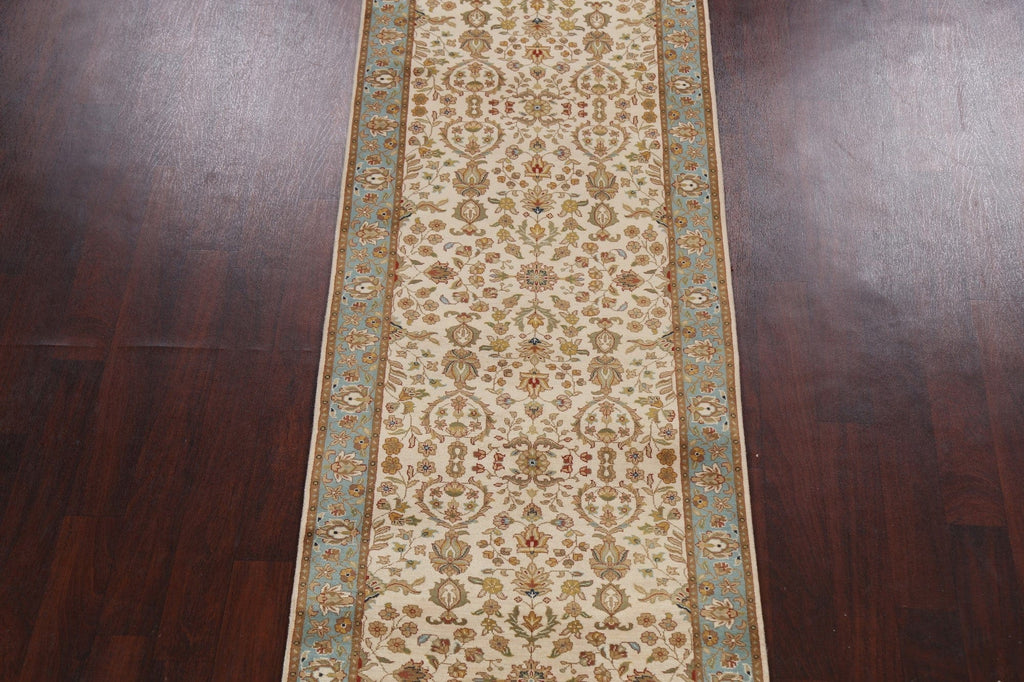 100% Vegetable Dye Fine Agra Oriental Runner Rug 3x18