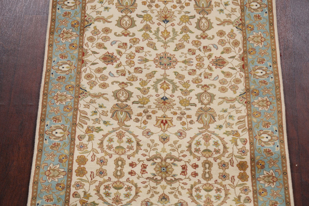 100% Vegetable Dye Fine Agra Oriental Runner Rug 3x18