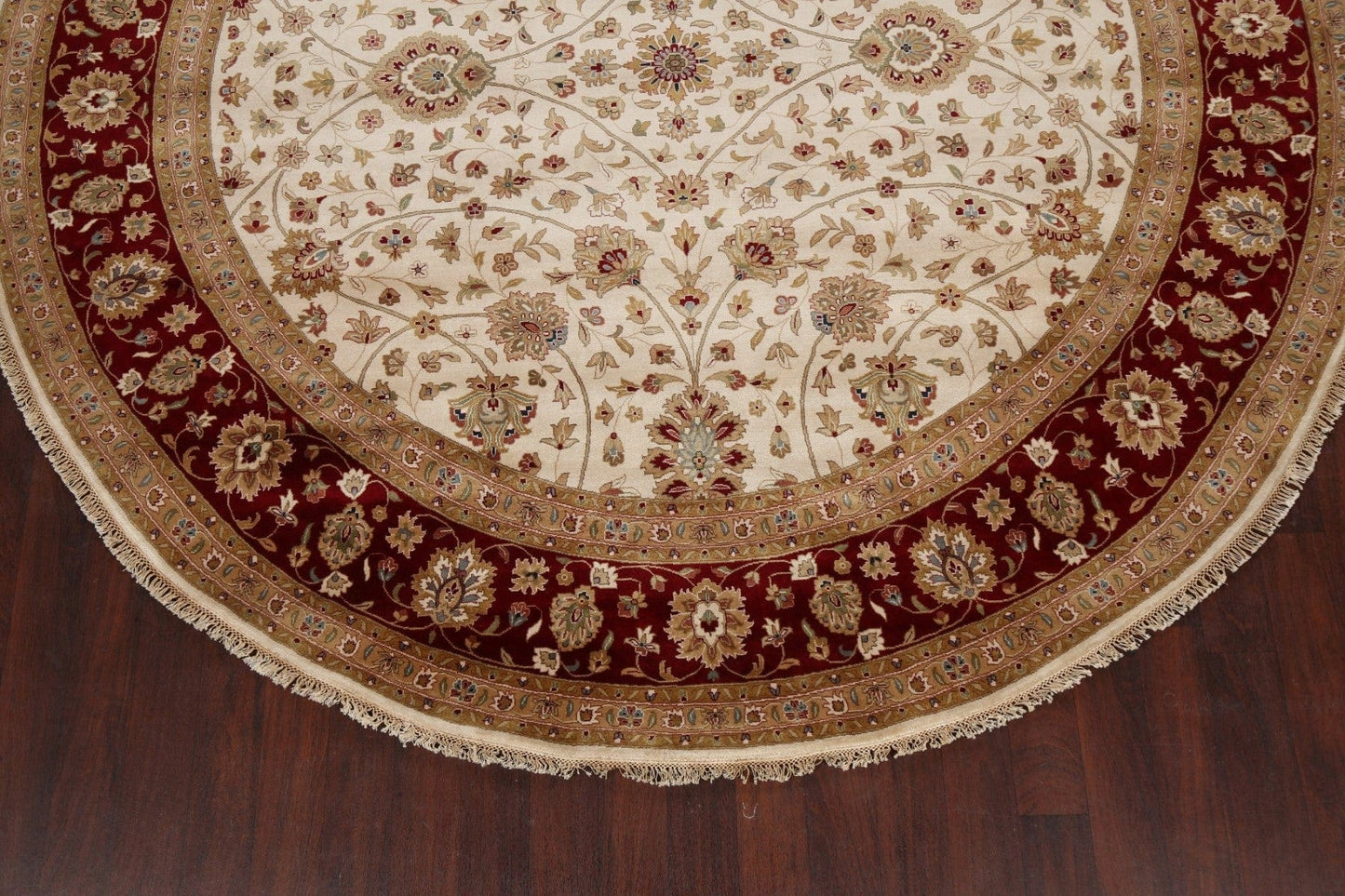 100% Vegetable Dye Round Fine Agra Oriental Area Rug 10x10