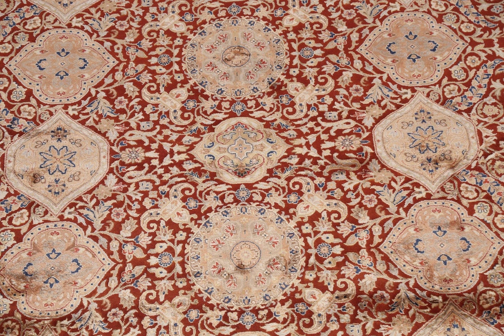 100% Vegetable Dye Round Fine Agra Oriental Area Rug 10x10