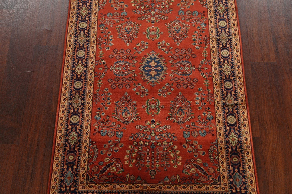 100% Vegetable Dye Floral Sarouk Oriental Area Rug 3x5