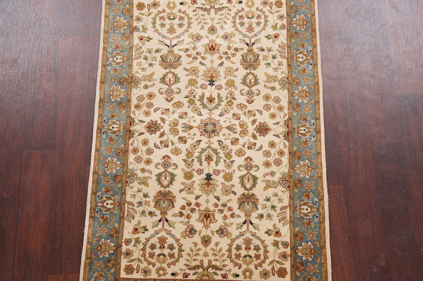 100% Vegetable Dye Floral Fine Agra Oriental Area Rug 3x5