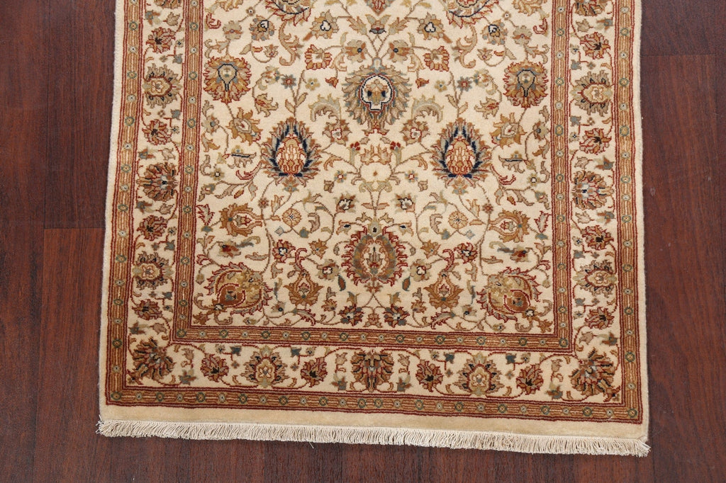 100% Vegetable Dye Floral Fine Agra Oriental Area Rug 3x5