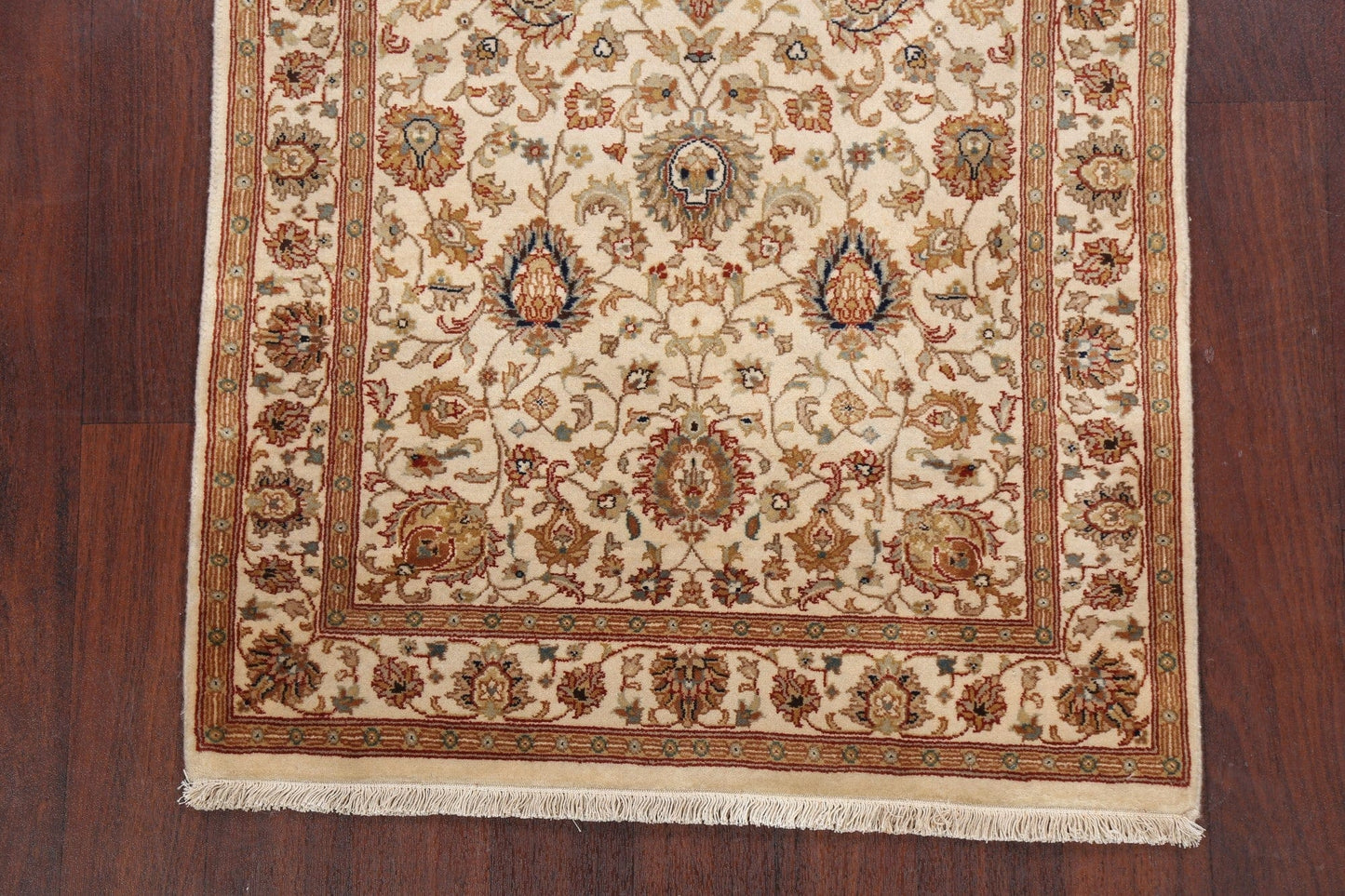 100% Vegetable Dye Floral Fine Agra Oriental Area Rug 3x5