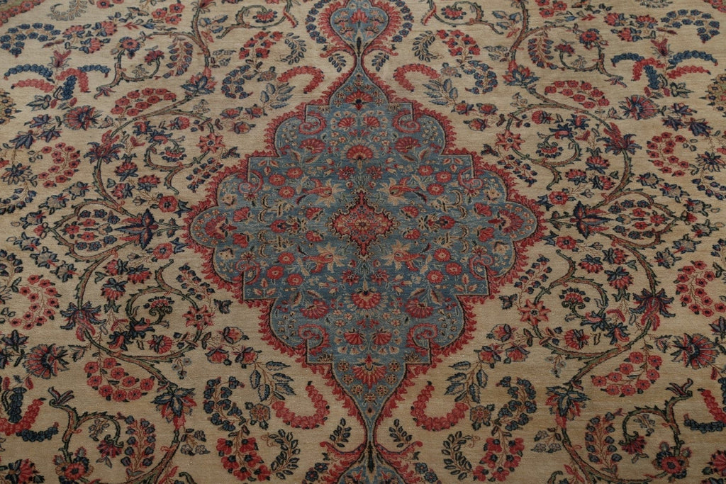 Antique 100% Vegetable Dye Kerman Persian Area Rug 11x20