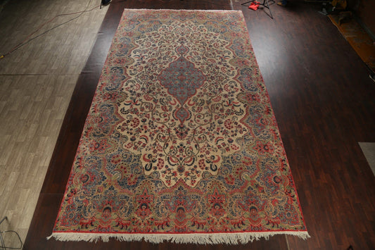 Antique 100% Vegetable Dye Kerman Persian Area Rug 11x20