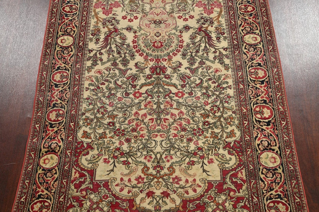 Pre-1900 Antique Vegetable Dye Kerman Lavar Persian Area Rug 5x7