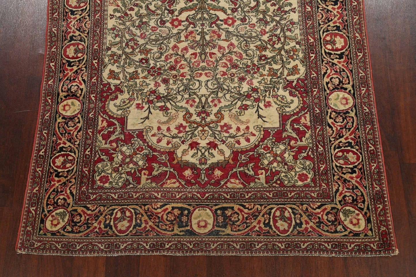 Pre-1900 Antique Vegetable Dye Kerman Lavar Persian Area Rug 5x7