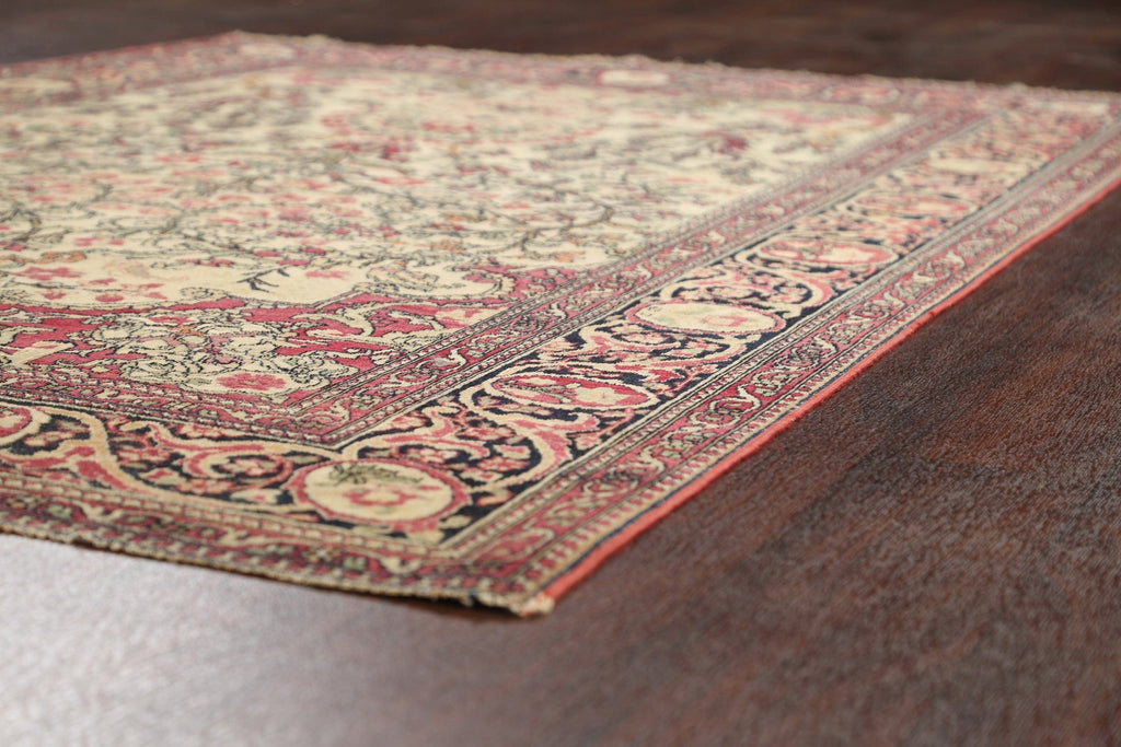 Pre-1900 Antique Vegetable Dye Kerman Lavar Persian Area Rug 5x7