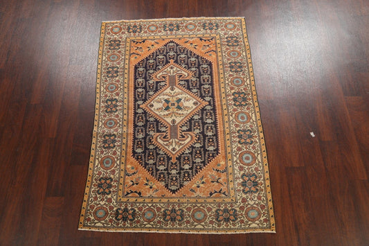 Antique 100% Vegetable Dye Sultanabad Persian Area Rug 4x5