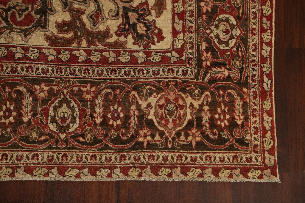 Antique Vegetable Dye Heriz Serapi Persian Area Rug 9x13