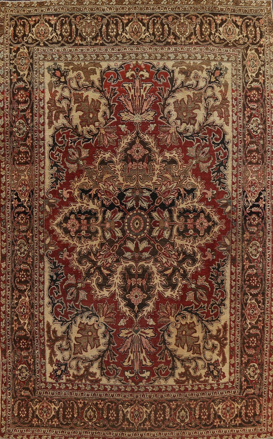 Antique Vegetable Dye Heriz Serapi Persian Area Rug 9x13