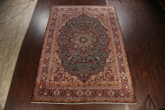 Antique Vegetable Dye Kerman Yazd Persian Area Rug 11x15