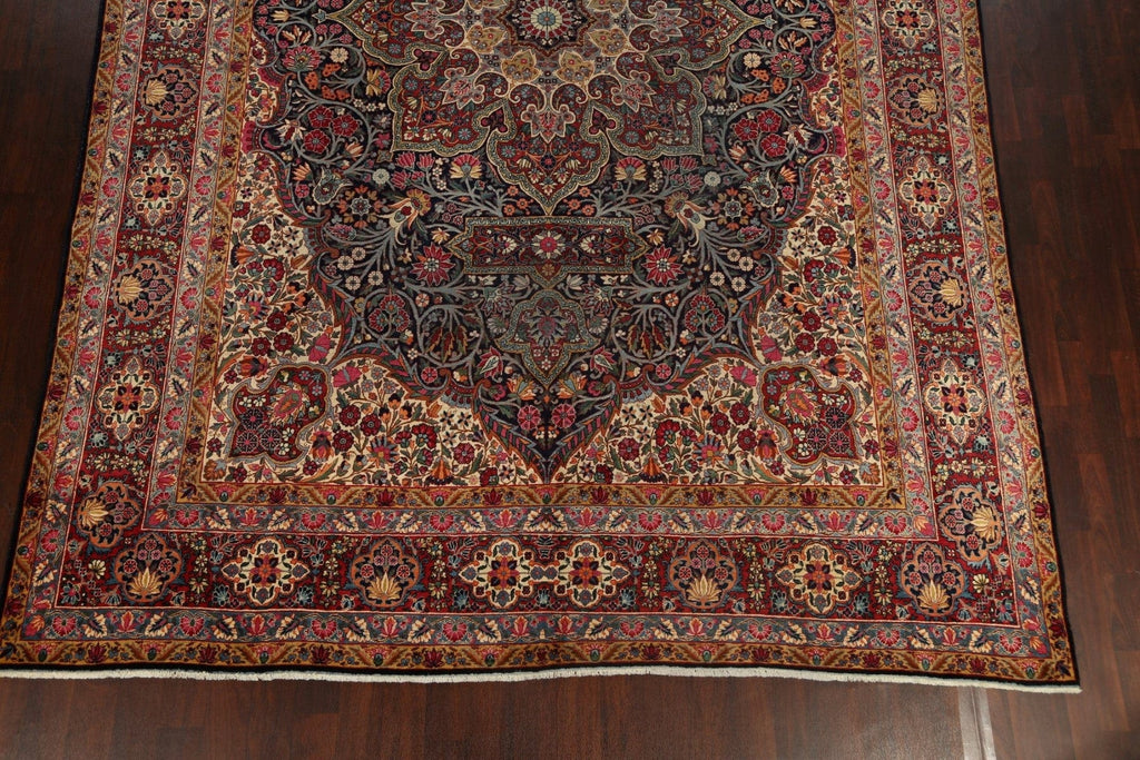 Antique Vegetable Dye Kerman Yazd Persian Area Rug 11x15