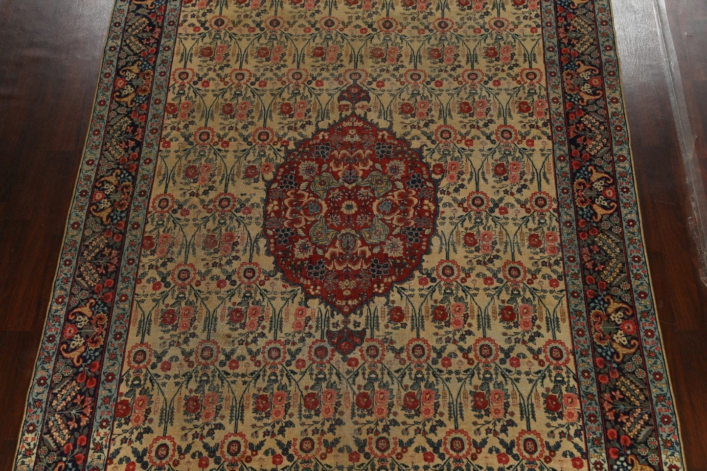 Pre-1900 Antique Vegetable Dye Tabriz Persian Area Rug 9x13