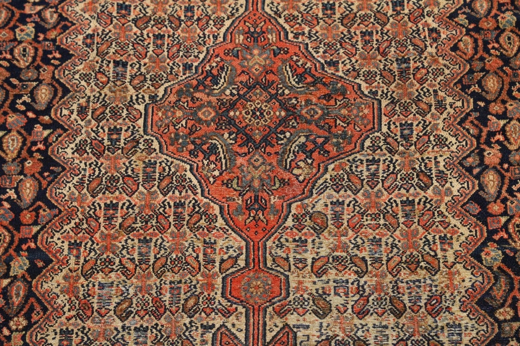 Pre-1900 Antique Vegetable Dye Senneh Persian Area Rug 4x6