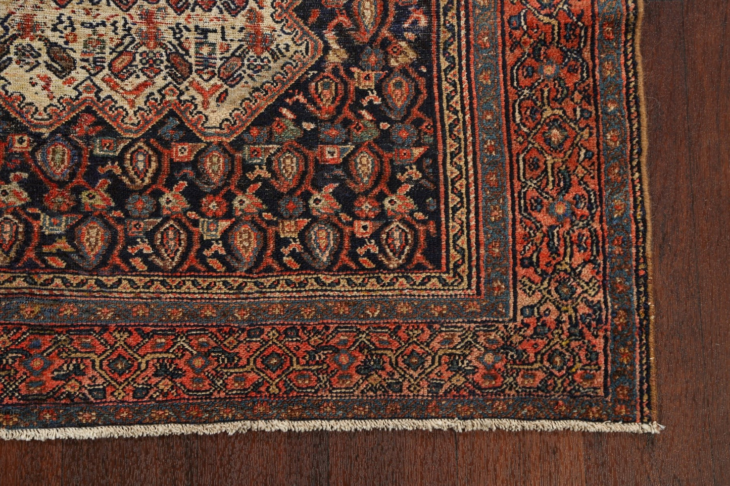 Pre-1900 Antique Vegetable Dye Senneh Persian Area Rug 4x6