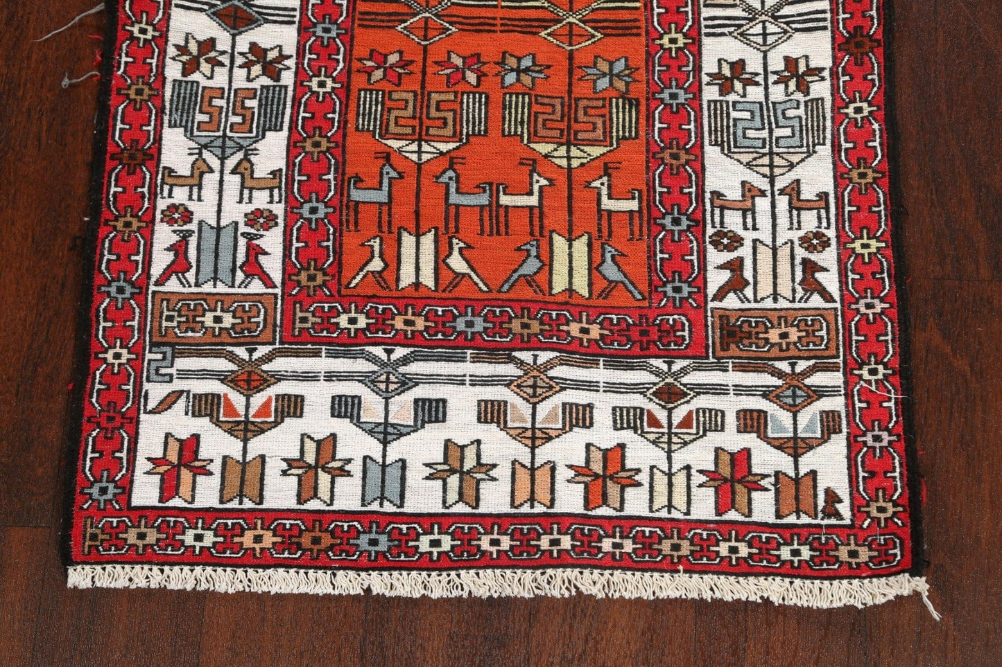 100% Silk Tribal Sumak Persian Area Rug 3x4