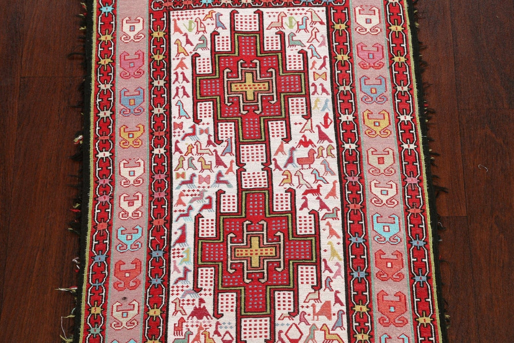 Vegetable Dye Tribal Sumak Persian Area Rug 3x4