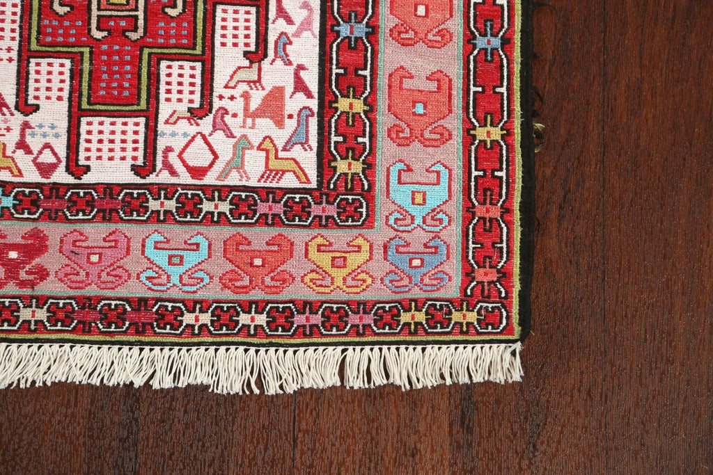 Vegetable Dye Tribal Sumak Persian Area Rug 3x4