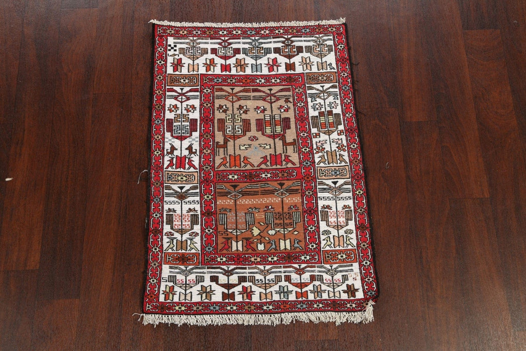 Vegetable Dye Tribal Sumak Persian Area Rug 2x3