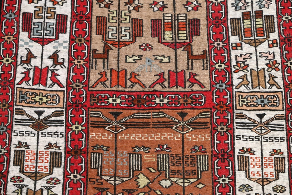 Vegetable Dye Tribal Sumak Persian Area Rug 2x3