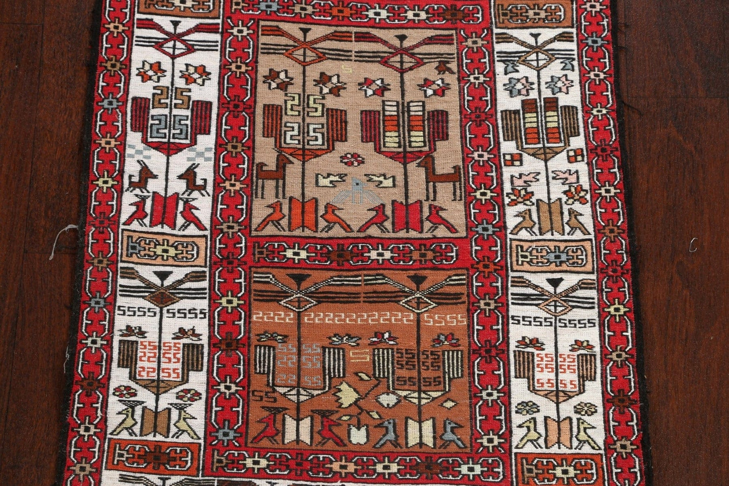 Vegetable Dye Tribal Sumak Persian Area Rug 2x3