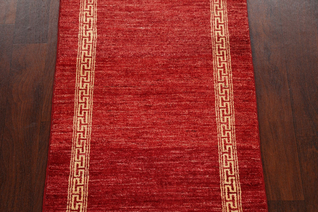 Contemporary Gabbeh Kashkoli Oriental Runner Rug 2x5