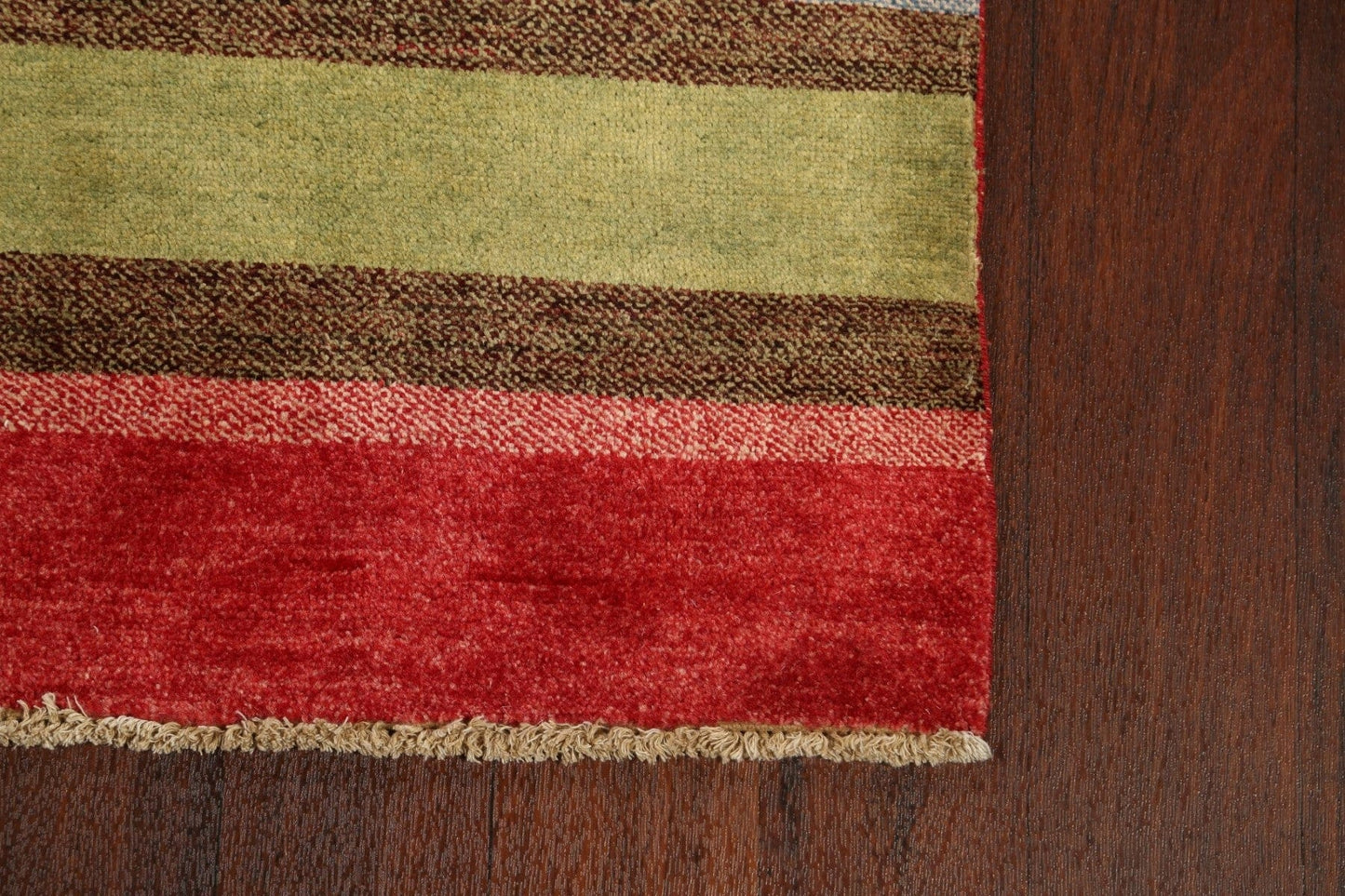 Stripe Contemporary Gabbeh Kashkoli Oriental Area Rug 3x4