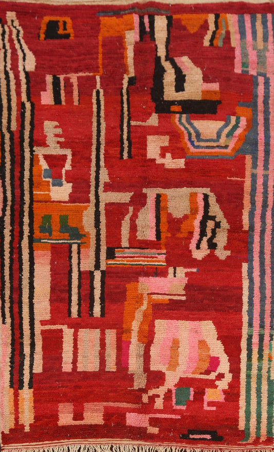 Abstract Modern Moroccan Oriental Area Rug 5x8