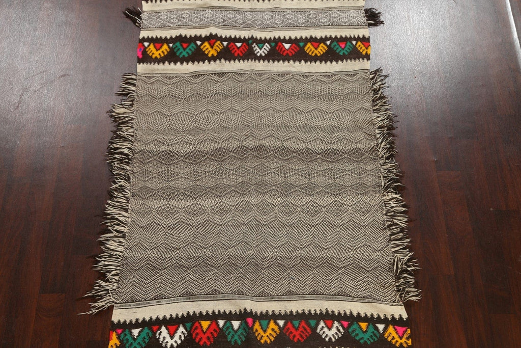 Tribal Chevron Style Moroccan Oriental Runner Rug 4x11