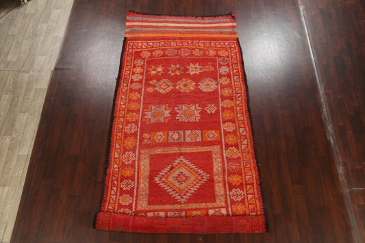 Antique Tribal Moroccan Oriental Runner Rug 6x18