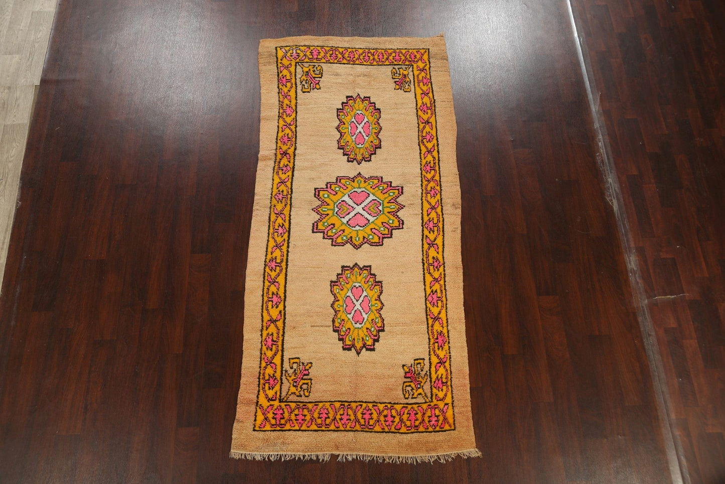 Tribal Moroccan Oriental Runner Rug 4x9