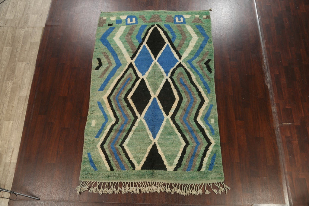 Tribal Moroccan Oriental Area Rug 6x10