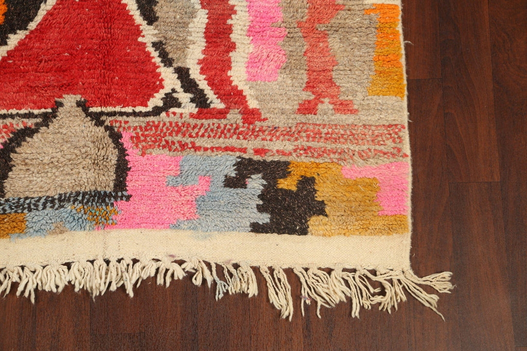 Tribal Moroccan Oriental Area Rug 5x9