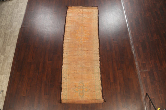 Antique Vegetable Dye Moroccan Oriental Runner Rug 4x13