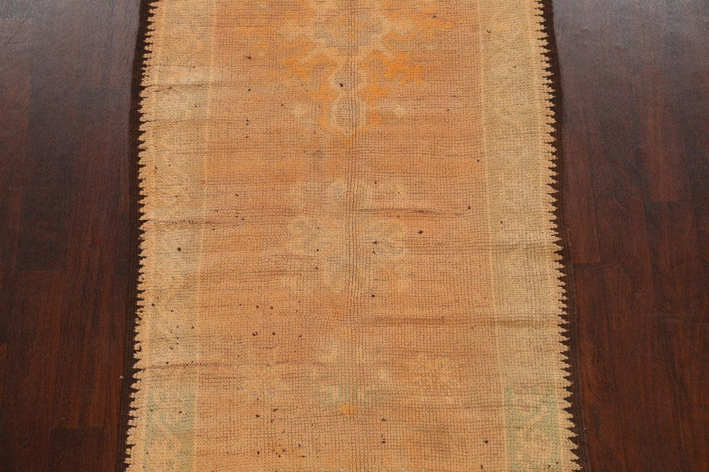 Antique Vegetable Dye Moroccan Oriental Runner Rug 4x13