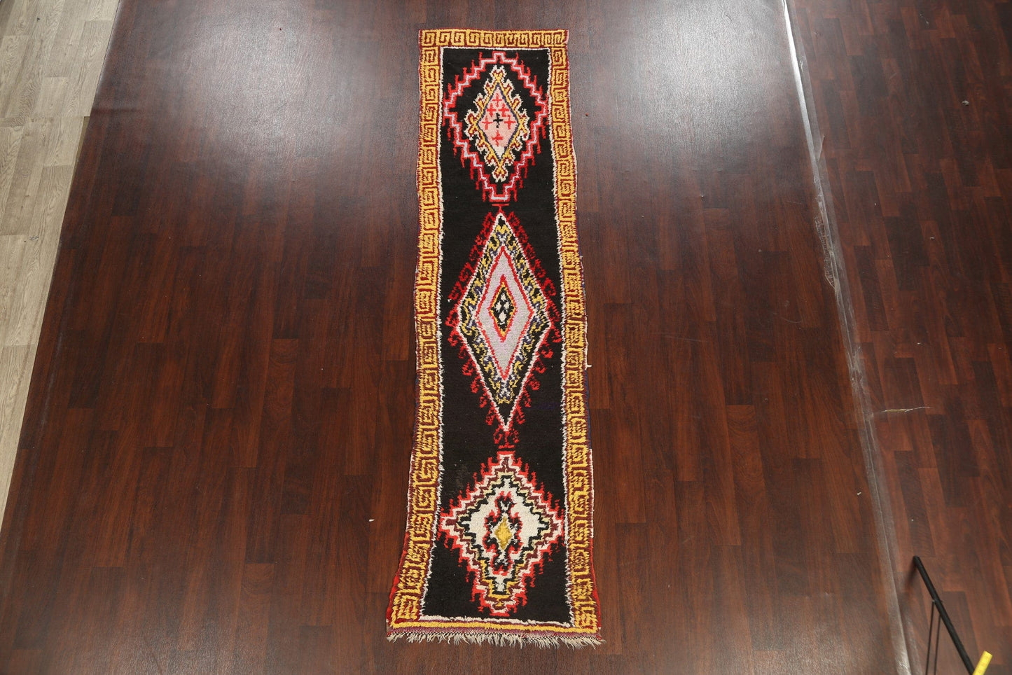 Tribal Geometric Moroccan Oriental Runner Rug 3x10