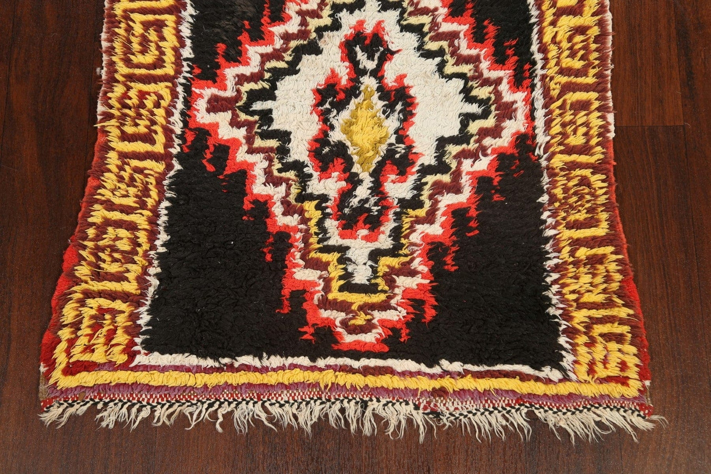 Tribal Geometric Moroccan Oriental Runner Rug 3x10