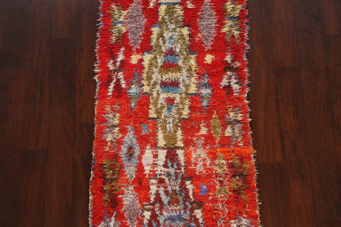 Tribal Moroccan Oriental Runner Rug 3x8