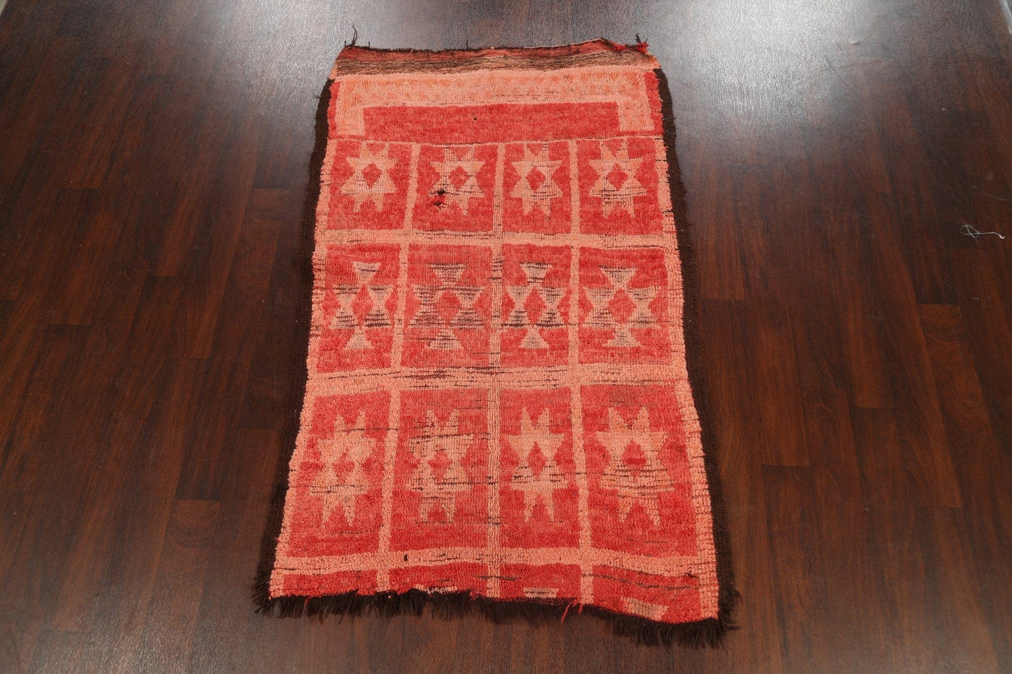 Antique Tribal Moroccan Oriental Area Rug 4x6