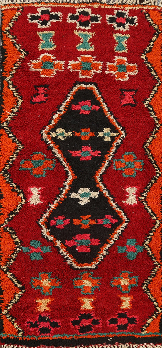 Tribal Moroccan Oriental Area Rug 3x6