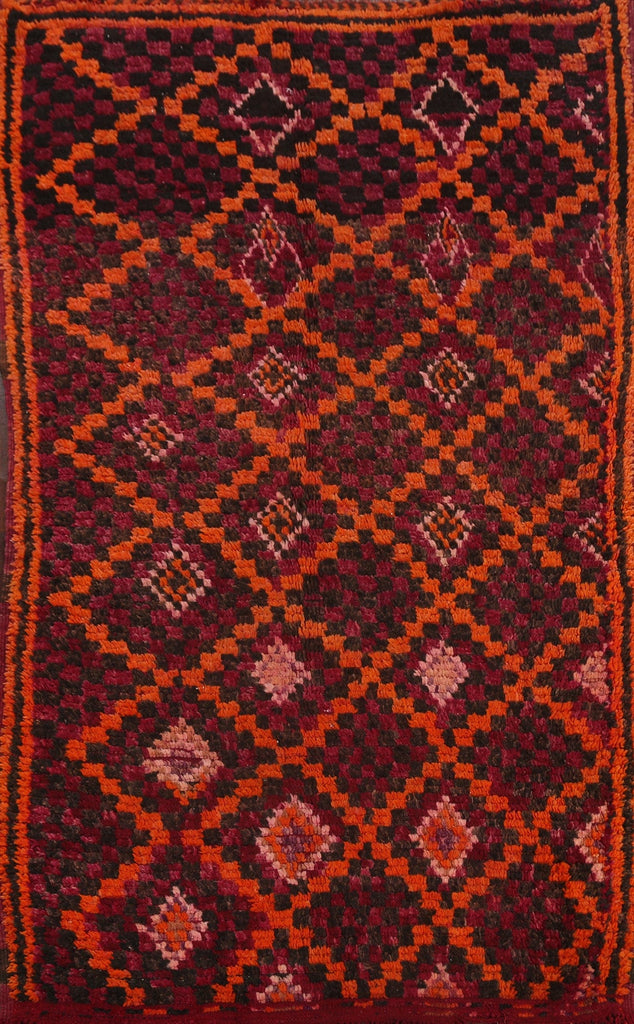 Tribal Moroccan Oriental Area Rug 4x7